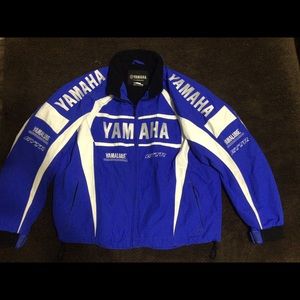 Yamaha Racing Mens 2XL Soft shell Fleece Jacket Blue White GYTR Yamalube